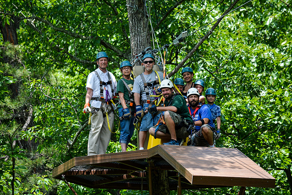 Pictures For Smoky Mountain Ziplines Pigeon Forge Tennessee   Group Shot At Smoky Mountain Ziplines 